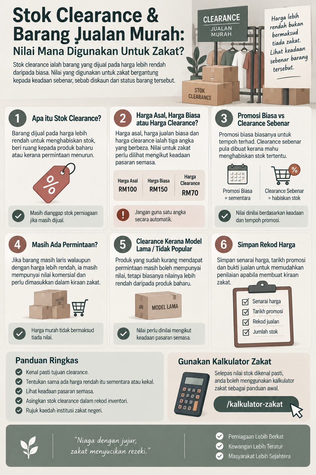 Stok Clearance & Barang Jualan Murah: Nilai Mana Digunakan Untuk Zakat?